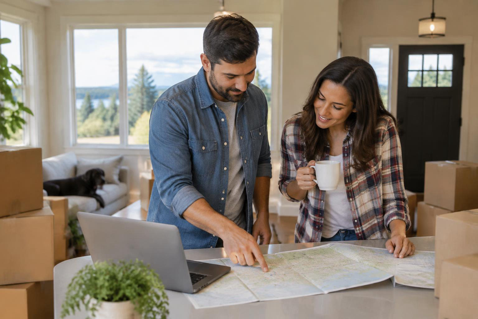 Illustrative people naturally engaged in the article's homeownership or relocation topic accompanying Your Seattle-to-Tumwater or California-to-Tumwater Move: What to Check Before You Buy