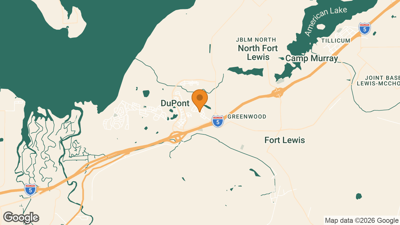 Map of DuPont, Pierce County, Washington