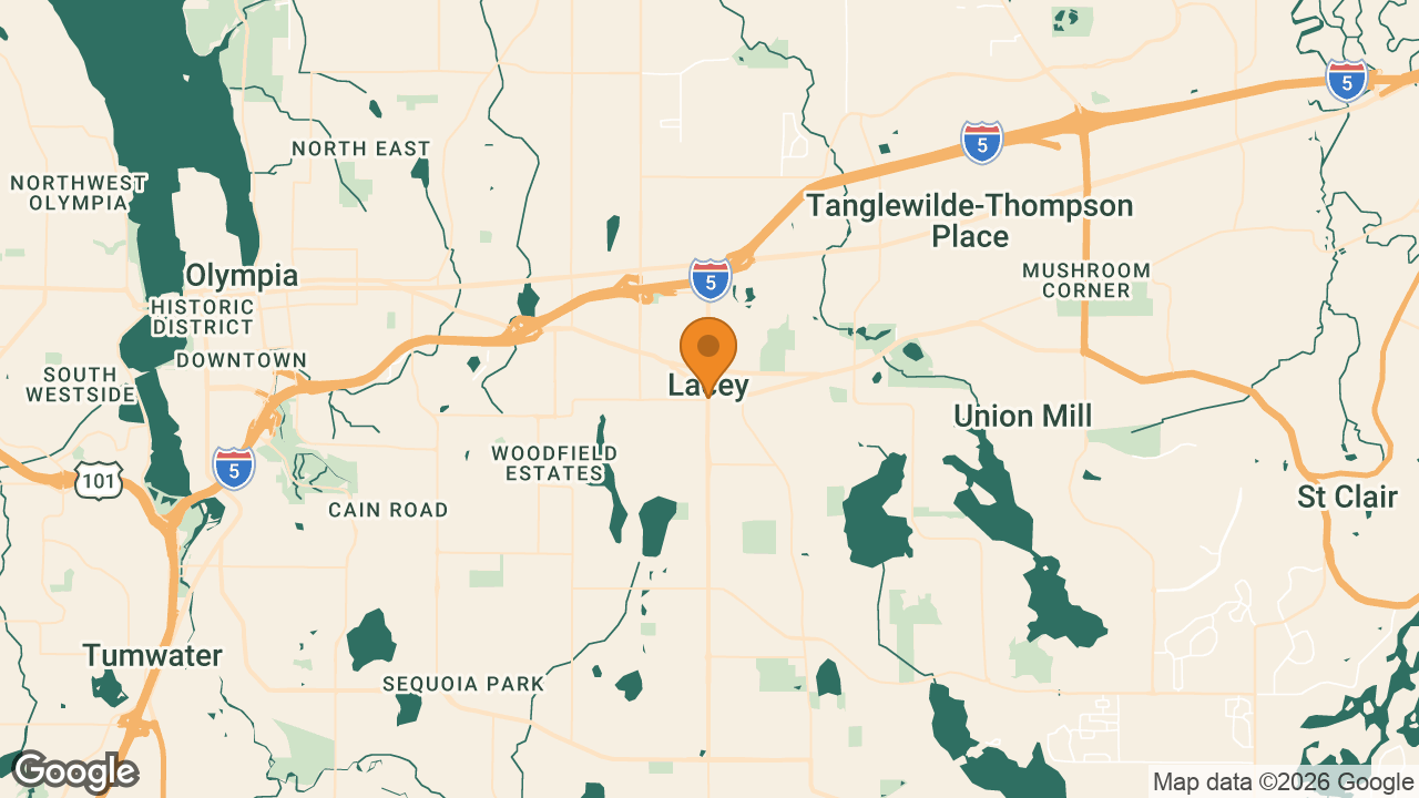 Map of Lacey, Thurston County, Washington
