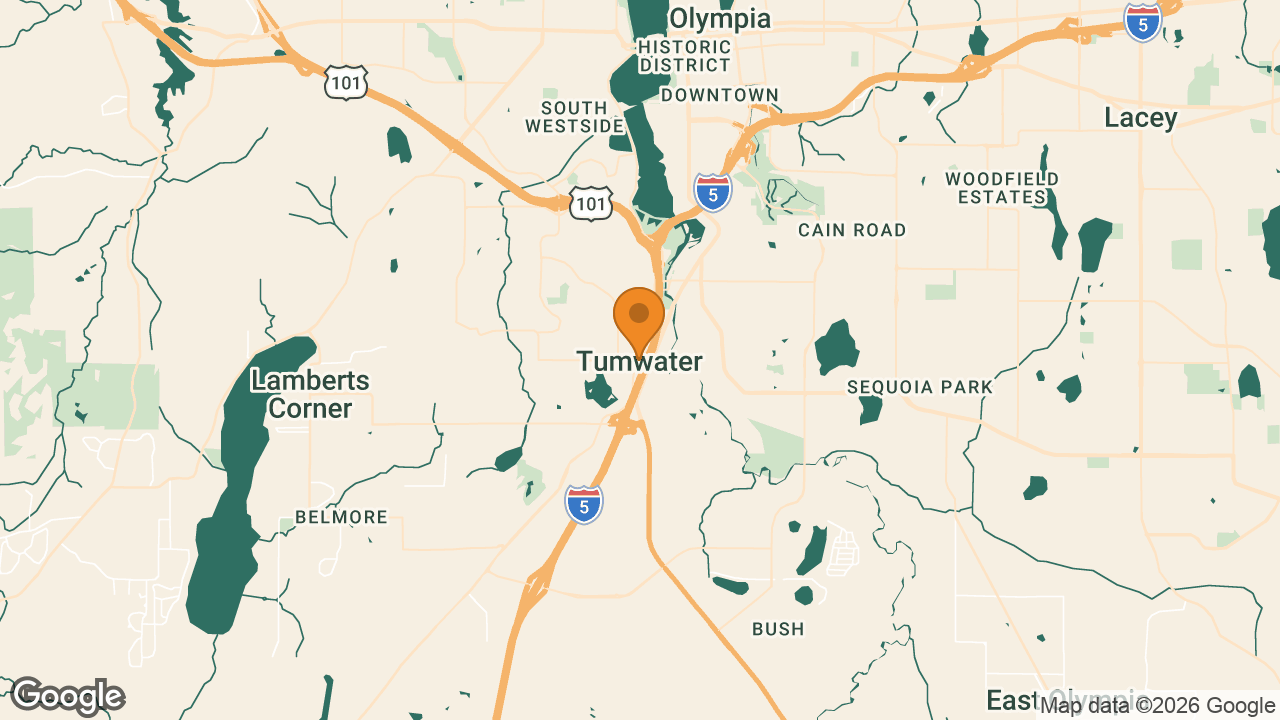 Map of Tumwater, Thurston County, Washington
